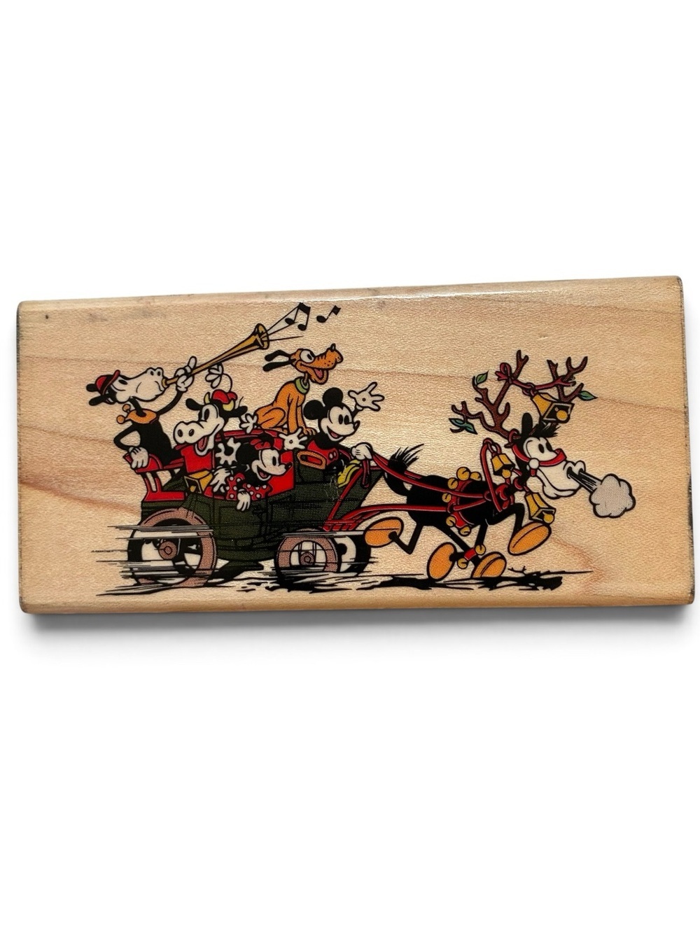 Vintage Rubber Stampede Disney “Christmas 1933” Sleigh Rubber Stamp 410-F